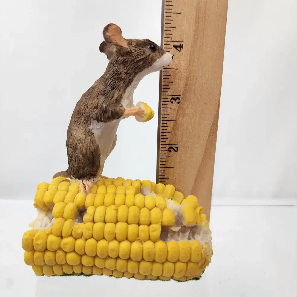Crown Staffordshire Mouse on Corn Figurine Vintage Handpainted England Animal